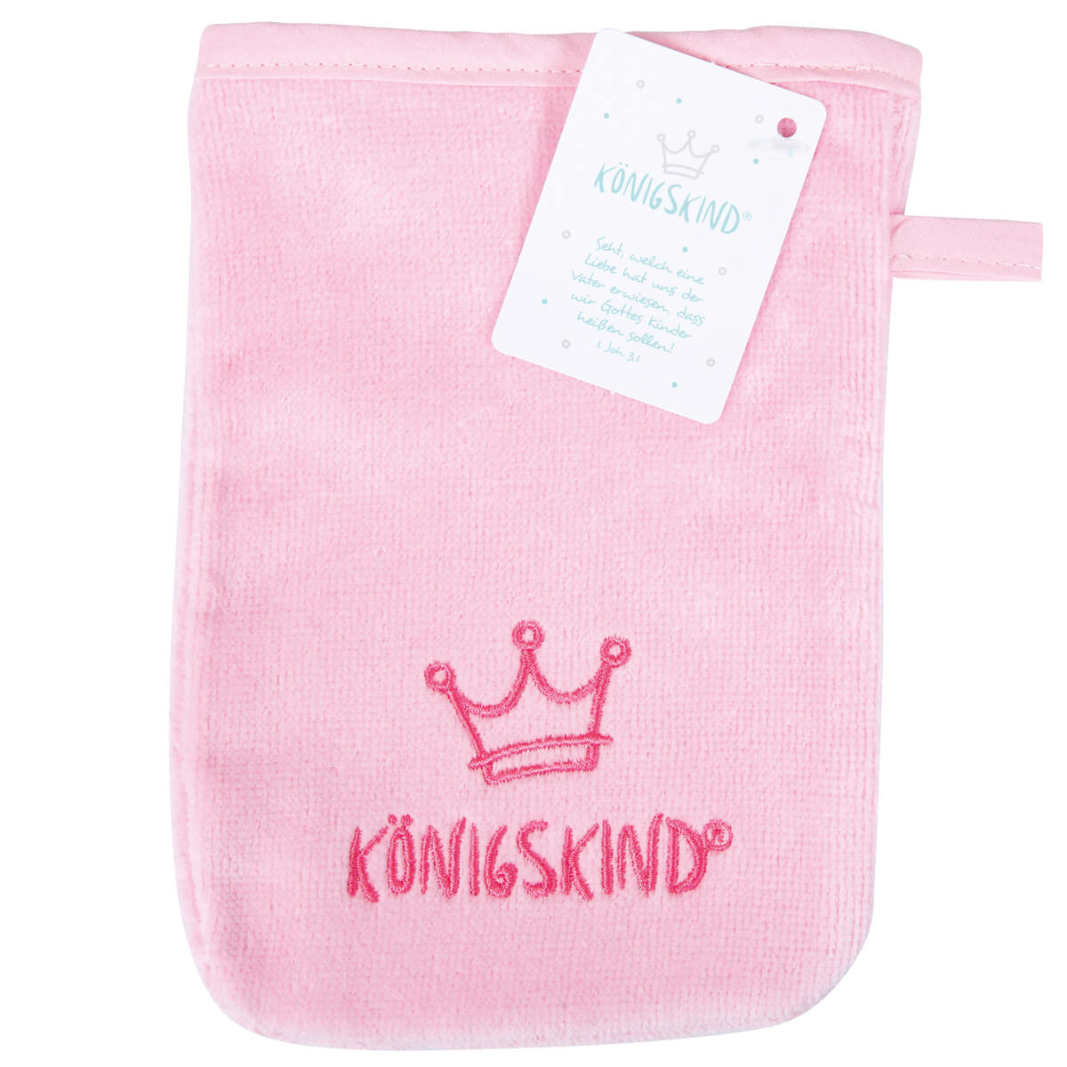Waschhandschuh Königskind rosa
