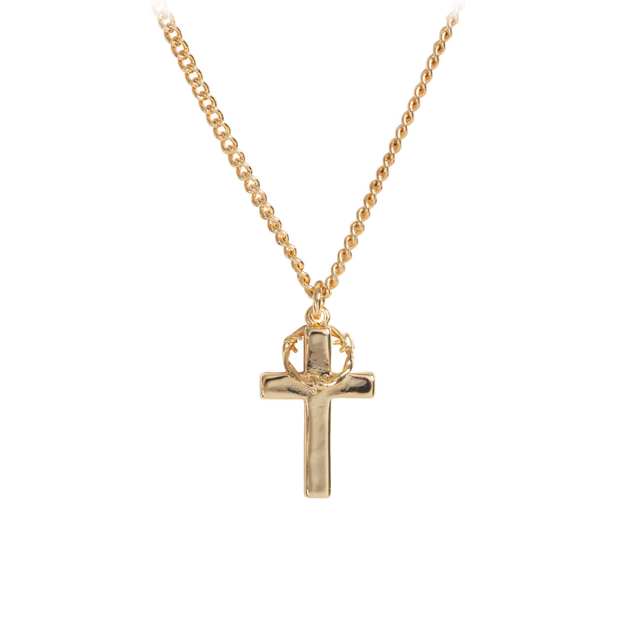 Halskette Kreuz mit Dornenkranz